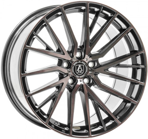 NEW 20" AXE EX40 ALLOY WHEELS IN GLOSS BLACK WITH POLISHED FACE TINTED CLEAR COAT DEEP CONCAVE, WIDER 10" REAR