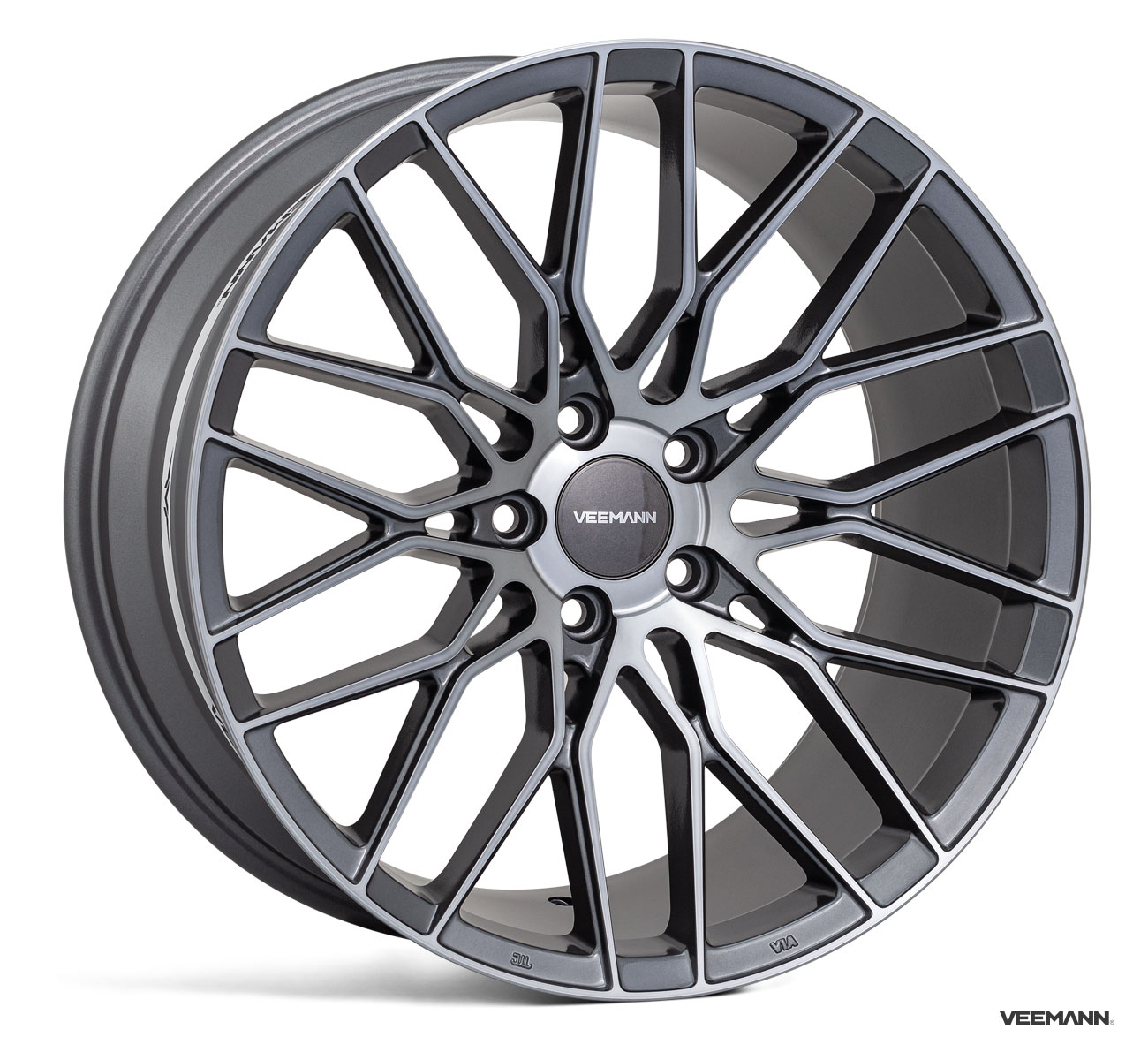 NEW 20" VEEMANN V-FS34 ALLOY WHEELS IN GRAPHITE SMOKE POLISHED WITH WIDER 10" REARS