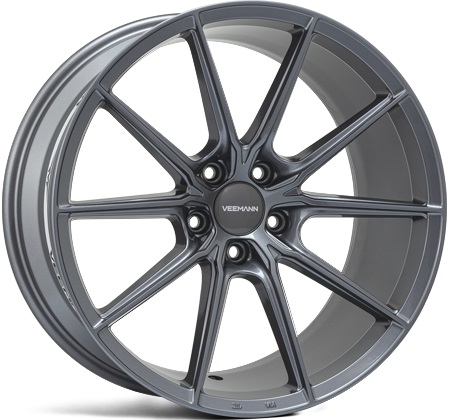 NEW 19" VEEMANN V-FS48 ALLOY WHEELS IN GLOSS GRAPHITE WITH WIDER 9.5" REARS