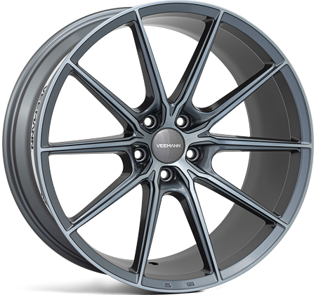 NEW 20" VEEMANN V-FS48 ALLOY WHEELS IN GRAPHITE SMOKED WITH POILISHED FACE 8.5 ET35 ALL ROUND