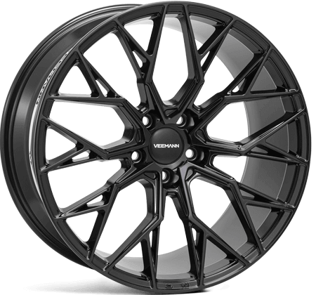 NEW 22" VEEMANN V-FS51 ALLOY WHEELS IN GLOSS BLACK WITH DEEPER CONCAVE 10.5" REARS