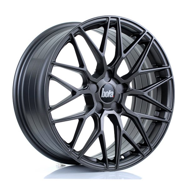 New 19 Inch BOLA B17 Alloy Wheels In Matt Gunmetal, Flow Formed, Wider Rear Options, BMW 5x120