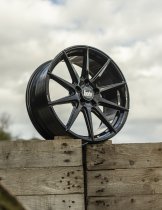 New 19 Inch BOLA CSR Alloy Wheels In Gloss Black, Flow Formed, Wider Rear Option, BMW 5x120