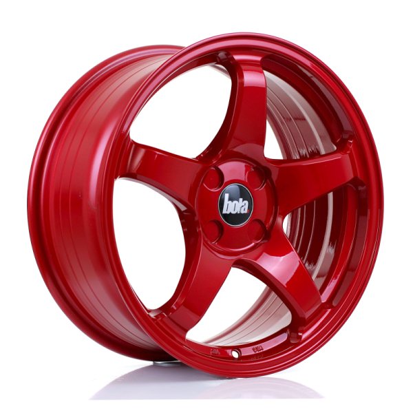 New 18 Inch BOLA B2R Alloy Wheels In Candy Red, Flow Formed, Wider Rear Option, BMW 5x120