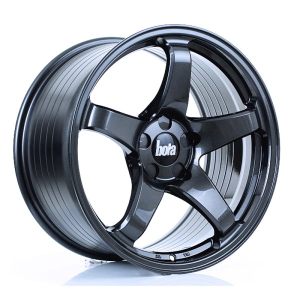 New 19 Inch BOLA B2R Alloy Wheels In Gloss Gunmetal, Flow Formed, BMW 5x120