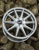 New 19 Inch BOLA CSR Alloy Wheels In Crystal Silver, Flow Formed, Wider Rear Option