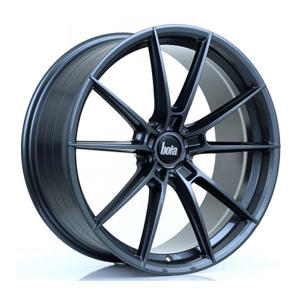 New 17 Inch BOLA B19 Alloy Wheels In Gloss Gunmetal, Flow Formed, BMW 5x120