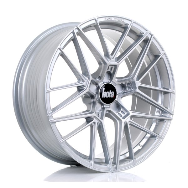 New 18 Inch BOLA FLZ Alloy Wheels In Crystal Silver, Flow Formed, Wider Rear Option, BMW 5x120