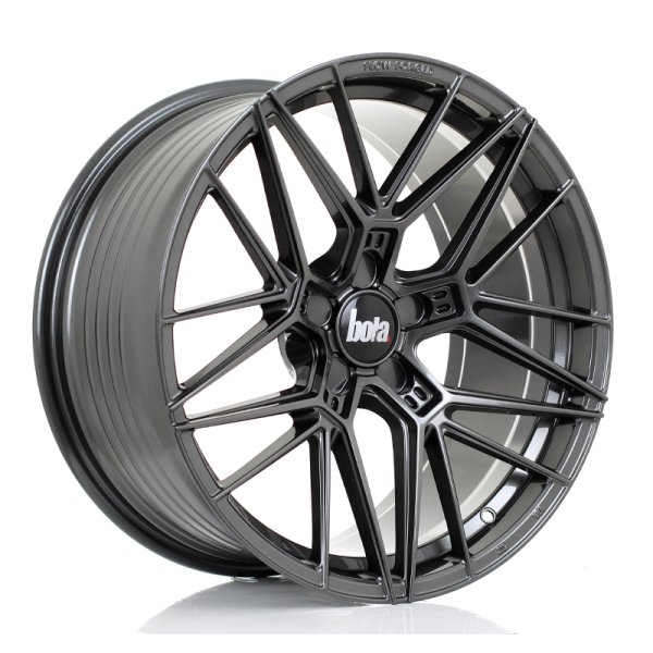 New 20 Inch BOLA FLZ Alloy Wheels In Gloss Gunmetal, Flow Formed, Wider Rear Options