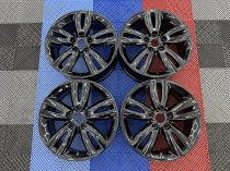 Used 17 Inch Genuine Mini Style 562 JCW Track Spoke Alloy Wheels , Fully Refurbished In Gloss Black 5x112