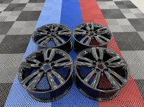 Used 17 Inch Genuine Mini Style 562 JCW Track Spoke Alloy Wheels , Fully Refurbished In Gloss Black 5x112