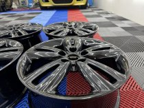 Used 17 Inch Genuine Mini Style 562 JCW Track Spoke Alloy Wheels , Fully Refurbished In Gloss Black 5x112