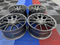 NEW 18 INCH 359 STYLE ALLOY WHEELS IN GLOSS GUNMETAL, WIDER 9" REARS 5x120
