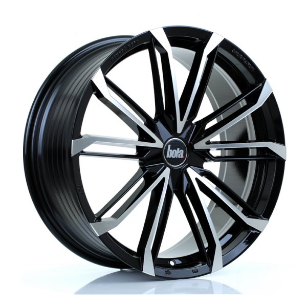 New 20 Inch Bola Vansport B23 Alloy Wheels In Gloss Black Polished Face