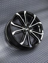 New 20 Inch Bola Vansport B23 Alloy Wheels In Gloss Black Polished Face