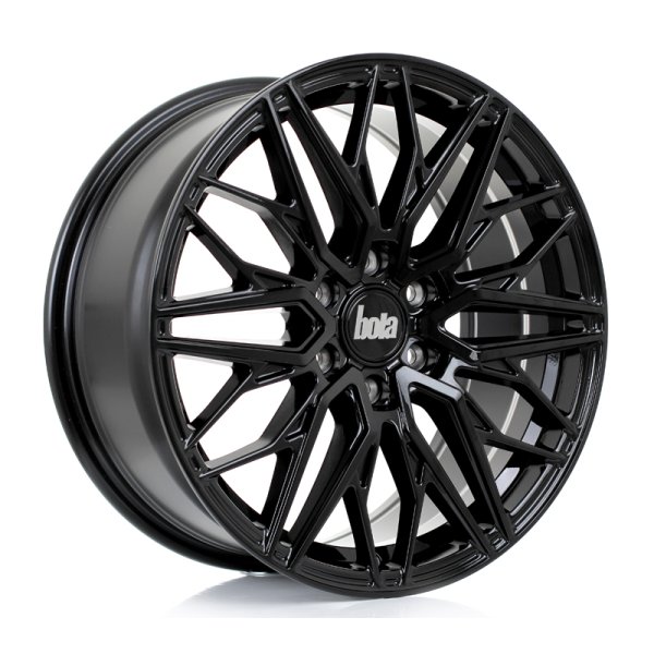 New 18 Inch Bola Vansport B32 Alloy Wheels In Gloss Black, 1150kg Load, Ford Transit Custom, VW Transporter T7 6x120