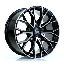 New 18 Inch Bola Vansport B24 Alloy Wheels In Gloss Black Polished Face, 900kg Load Rated, Ford Transit Custom 5x160