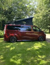 New 18 Inch Bola Vansport B24 Alloy Wheels In Gloss Black Polished Face, 900kg Load Rated, Ford Transit Custom 5x160