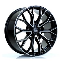 New 20 Inch Bola Vansport B24 Alloy Wheels In Gloss Black Polished Face, 900kg Load Rated, Ford Transit Custom 5x160