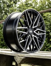 New 18 Inch Bola Vansport B32 Alloy Wheels In Gloss Black Polished Face, 1150kg Load, Ford Transit Custom, VW Transporter T7 6x120