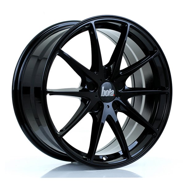 New 18 Inch BOLA B9 Alloy Wheels In Gloss Black With Wider Rear Option, 5x120