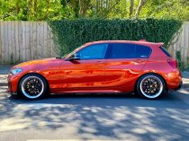 New 17 Inch Fox Hiro Flow Forged Alloy Wheels In Gloss Black With Polished Dish 5x112