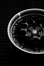 New 17 Inch Fox Hiro Flow Forged Alloy Wheels In Gloss Black With Polished Dish 5x112