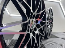 New 19 Inch Type 666 Comp Style Alloy Wheels in Gloss Black With Polished Face And Wider 9.5" Rears 5x120