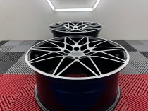 New 19 Inch Type 666 Comp Style Alloy Wheels in Gloss Black With Polished Face And Wider 9.5" Rears 5x120
