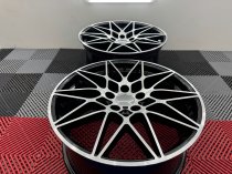 New 19 Inch Type 666 Comp Style Alloy Wheels in Gloss Black With Polished Face And Wider 9.5" Rears 5x120