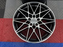 New 19 Inch Type 666 Comp Style Alloy Wheels in Gloss Black With Polished Face And Wider 9.5" Rears 5x120