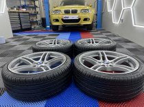Used 19 Inch Genuine BMW Style 313 M Sport Alloy Wheels, Fully Refurbished, Wide Rear Inc Tyres 5x120