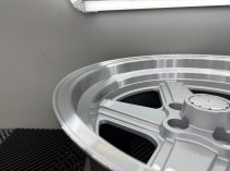 New 17 Inch Penta Style Alloy Wheels In Silver With Polished Deep Dish, Deeper 9" Rear Mercedes SL SEC 5x112
