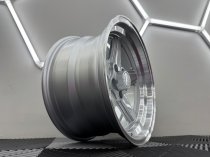 New 17 Inch Penta Style Alloy Wheels In Silver With Polished Deep Dish, Deeper 9" Rear Mercedes SL SEC 5x112