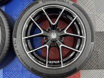 New 17 Inch Fox FX5 Alloy Wheels in Gloss Black with Polished Face Inc Good Part Worn Tyres Suit BMW 3 Series 5x120