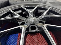 New 17 Inch Fox FX5 Alloy Wheels in Gloss Black with Polished Face Inc Good Part Worn Tyres Suit BMW 3 Series 5x120