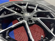New 17 Inch Fox FX5 Alloy Wheels in Gloss Black with Polished Face Inc Good Part Worn Tyres Suit BMW 3 Series 5x120