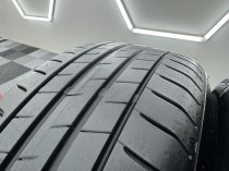 New 17 Inch Fox FX5 Alloy Wheels in Gloss Black with Polished Face Inc Good Part Worn Tyres Suit BMW 3 Series 5x120