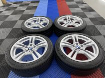 Used 18 Inch Genuine BMW Style 355 M Sport Alloy Wheels, E84 X1 F30 3 Series Wider Rears, Fully Refurbished Inc Tyres 5x120