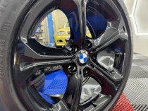Used 18 Inch Genuine BMW Style 320 5 Spoke Alloy Wheels, E84 X1 F30 3 Series, Fully Refurbished In Gloss Black inc Part Worn Tyres 5x120