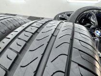 Used 18 Inch Genuine BMW Style 320 5 Spoke Alloy Wheels, E84 X1 F30 3 Series, Fully Refurbished In Gloss Black inc Part Worn Tyres 5x120