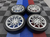 New 20 Inch Veemann V-FS35 Alloy Wheels In Silver Machined With Used Kumho Tyres For Vw Transporter T5 T6 5x120
