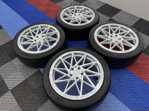 New 20 Inch Veemann V-FS35 Alloy Wheels In Silver Machined With Used Kumho Tyres For Vw Transporter T5 T6 5x120