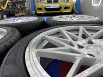 New 20 Inch Veemann V-FS35 Alloy Wheels In Silver Machined With Used Kumho Tyres For Vw Transporter T5 T6 5x120