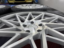 New 20 Inch Veemann V-FS35 Alloy Wheels In Silver Machined With Used Kumho Tyres For Vw Transporter T5 T6 5x120
