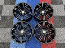 New 19 Inch Spyder Style Alloy Wheels In Gloss Black With Deeper 9.5" Rears Suit BMW E60 5x120