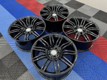 New 19 Inch Spyder Style Alloy Wheels In Gloss Black With Deeper 9.5" Rears Suit BMW E60 5x120