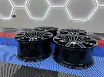 New 19 Inch Spyder Style Alloy Wheels In Gloss Black With Deeper 9.5" Rears Suit BMW E60 5x120