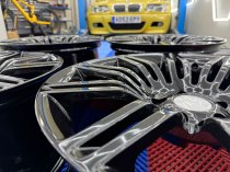 New 19 Inch Spyder Style Alloy Wheels In Gloss Black With Deeper 9.5" Rears Suit BMW E60 5x120