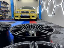 New 19 Inch Spyder Style Alloy Wheels In Gloss Black With Deeper 9.5" Rears Suit BMW E60 5x120